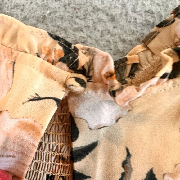 Happy x Nature Dress Smocked Floral By Kate Hudson Blush Pink - Picture 10 of 16